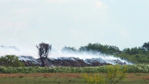 Vista parcial del incendio